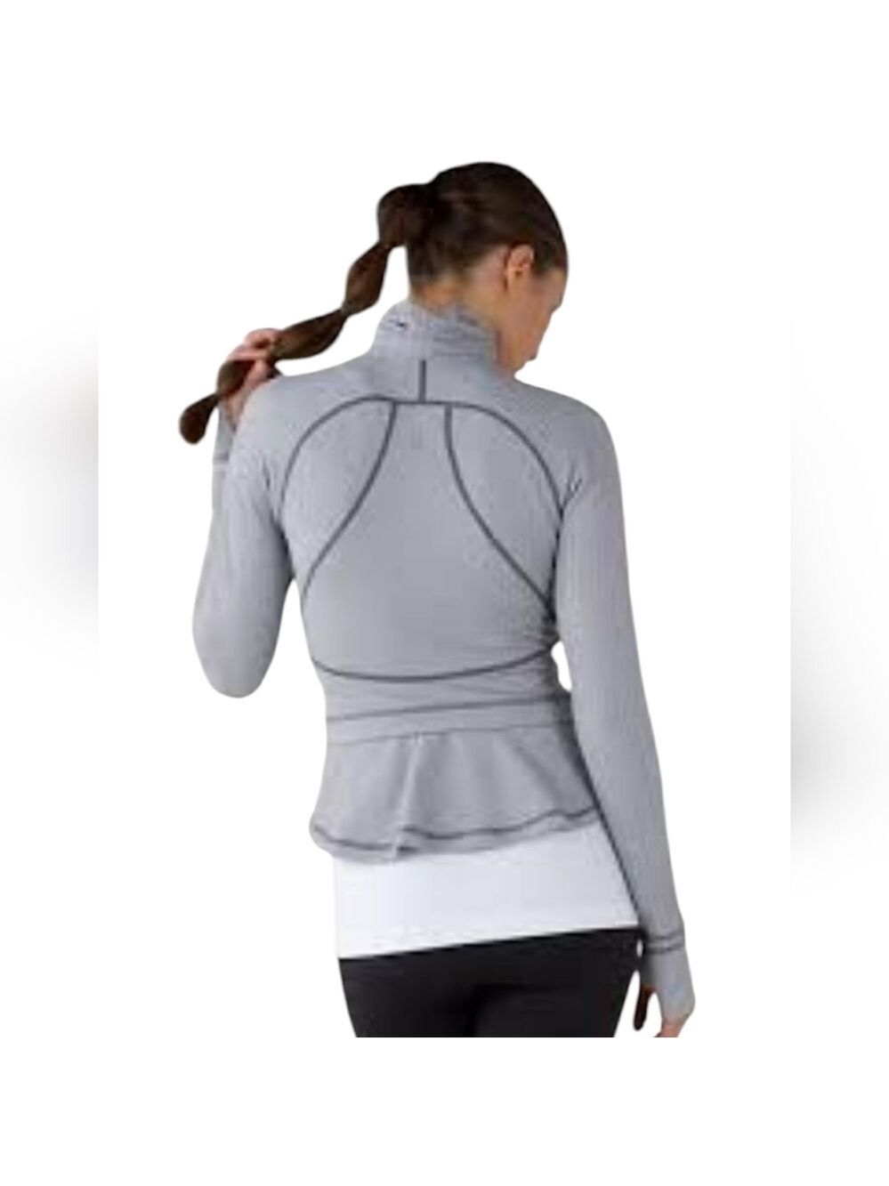 Lululemon - HEATHERED HERRINGBONE Hustle In Your Bustle Peplum Jacket